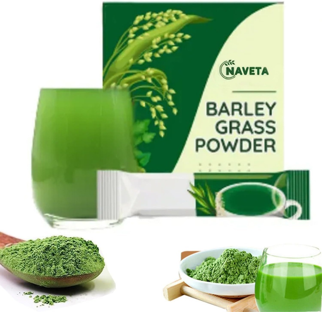 Naveta Barley Grass Powder 100% Pure & Organic, Naveta Pure Organic Barley Grass Juice Powder Japan, 20 Packs/Box (40 Packs)