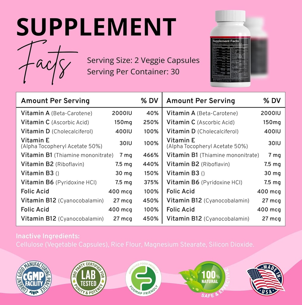 Stellar Labs Low DODMAP Vegan Vrouwen Ultra Multi-Vitamine 