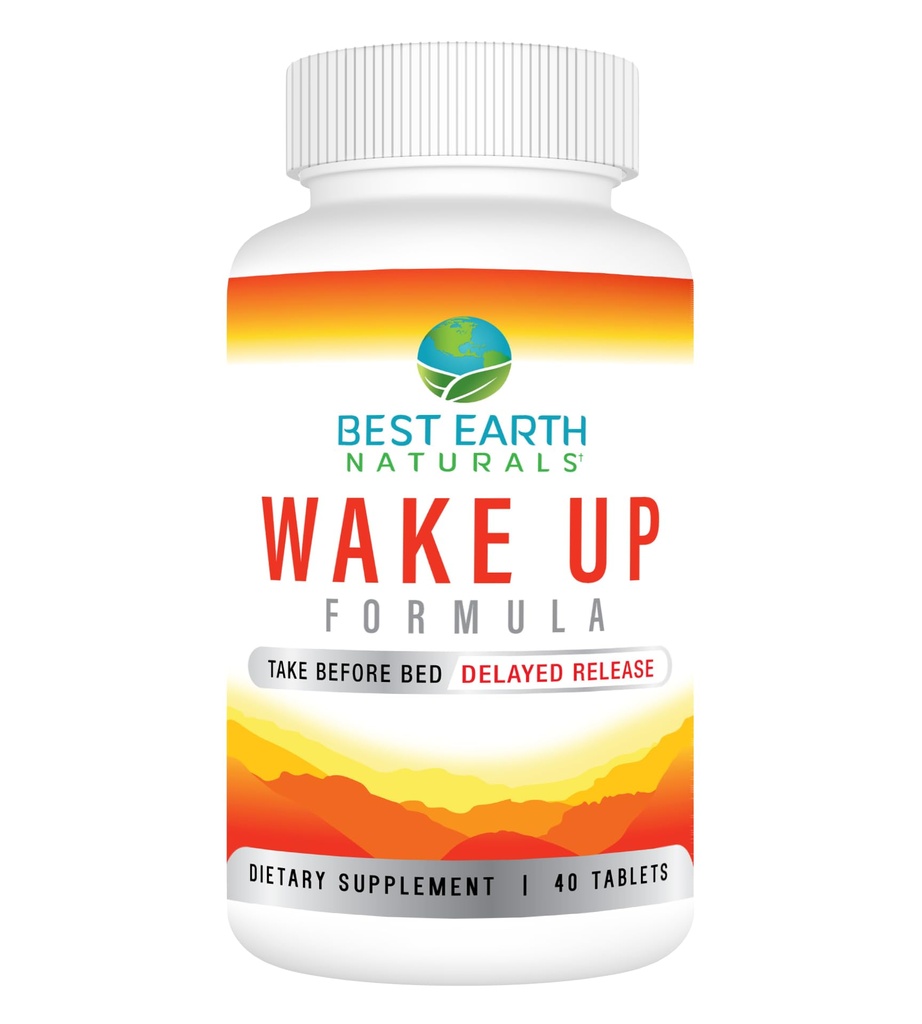 Best Earth Naturals Wake Up Formule, Supplement Vertraagde Tijd Release Energie 40 Tellen