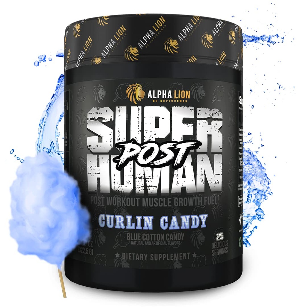 Alpha LION Superhuman Post, Post Workout Herstel, Snelle Acting Post Training voor mannen en vrouwen (25 Servingen, Curlin Candy)