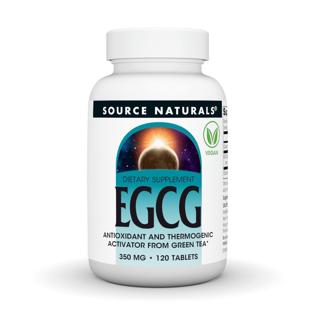 Bron Naturals EGCG, Antioxidant en Thermogene Activator van Green Tea*, 350 mg - 120 tabletten