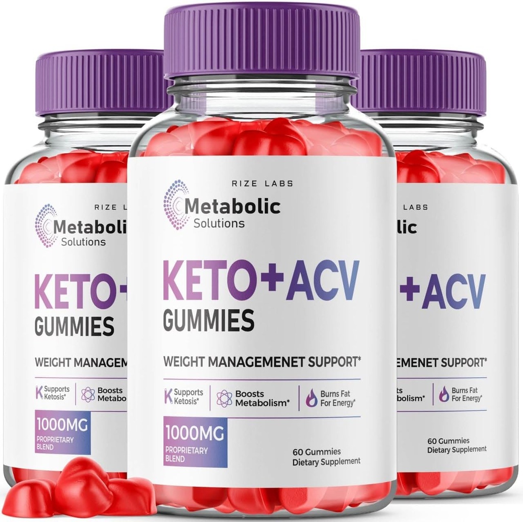 rize labs (verpakking van 3 Metabole oplossingen Keto+ACV Gummies for Advanced Weight Loss, Advanced Formula Supplement, Reviews (180 Gummies)