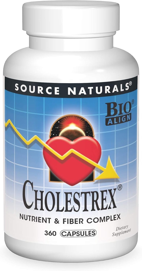 Bron Naturals Cholesterex - Nutrient & Fiber Complex ondersteunt gezonde cholesterol niveaus - 360 capsules