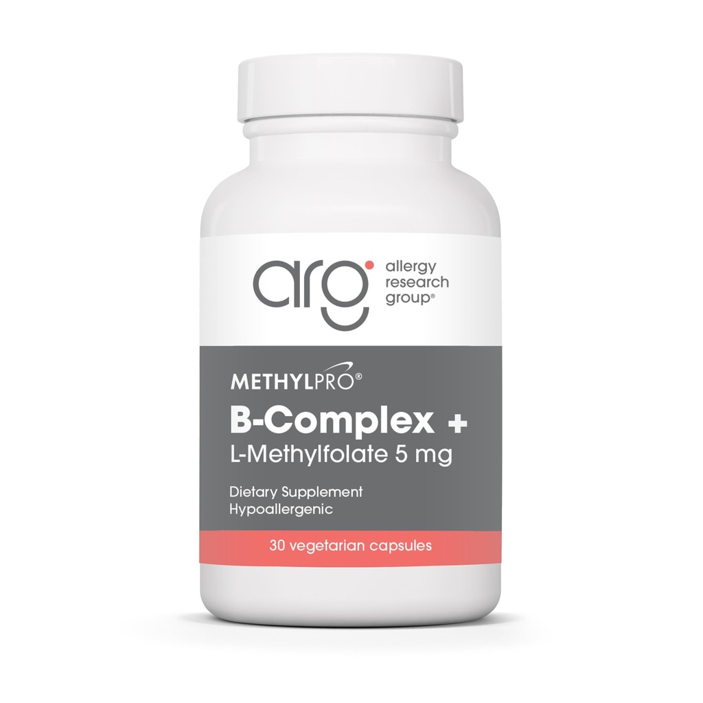 MethylPro B-complex + L-methylfolaat 5 mg - Gemethyleerd vitamine B-complex voor vrouwen en mannen, cellulaire energieondersteuning met folaat, niacine en biotine, VIT B-supplement - 30 Vegan Capsules