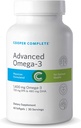 Cooper Complete - Advanced Omega 3 - Fish Oil Supplement, Concentrated EPA + DHA Omega-3 Vetzuren 1400 mg - 60 Softgels per fles. Verpakking van 3
