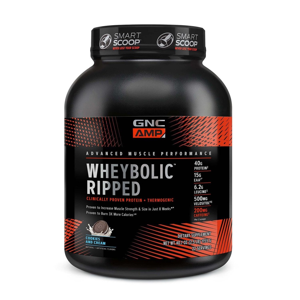 GNC AMP Wheybolic Ripped - Cookies en Crème (22 porties)