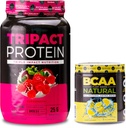 Nutrologie TRIPACT Proteïnepoeder, 7-in-1 Maaltijdvervangende Shake, Superberry (40 porties) BCAA Natural, Plant Based BCAA Powder, Limonade Flavor (30 porties)