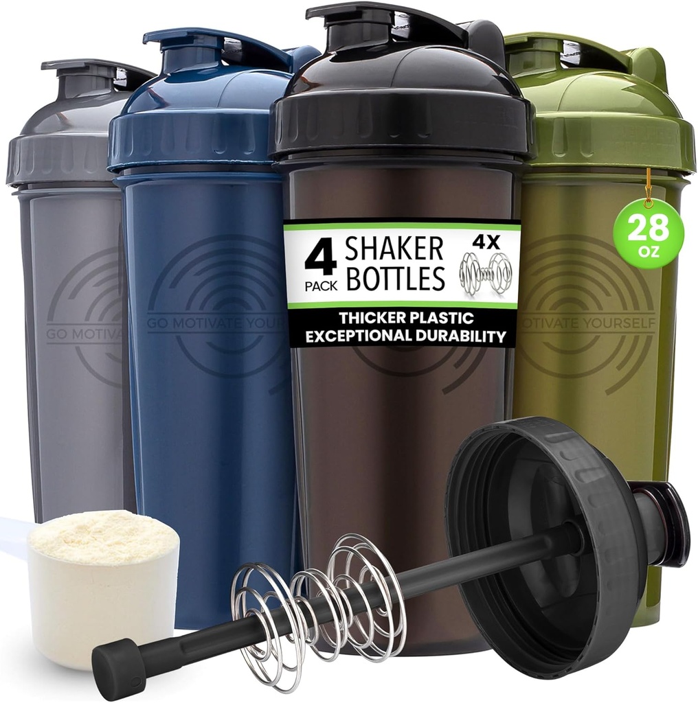 GOMOYO [4-Pack] 28-once Shaker Bottle 