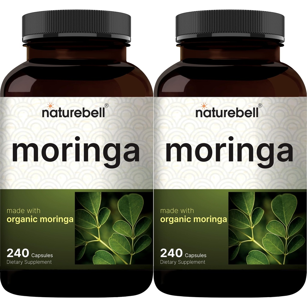 NatureBell Pure Moringa Capsules 8.000mg Per Serving (2 Pack) 