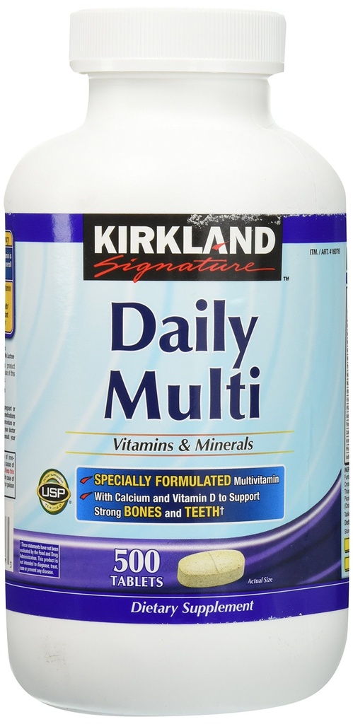 Kirkland Signature Daily Multi, 500 tabletten (2 verpakkingen)