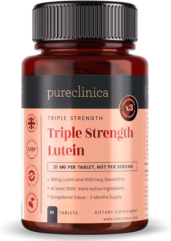 pureclinica Lutein 30mg met Zeaxanthine 1000mcg 