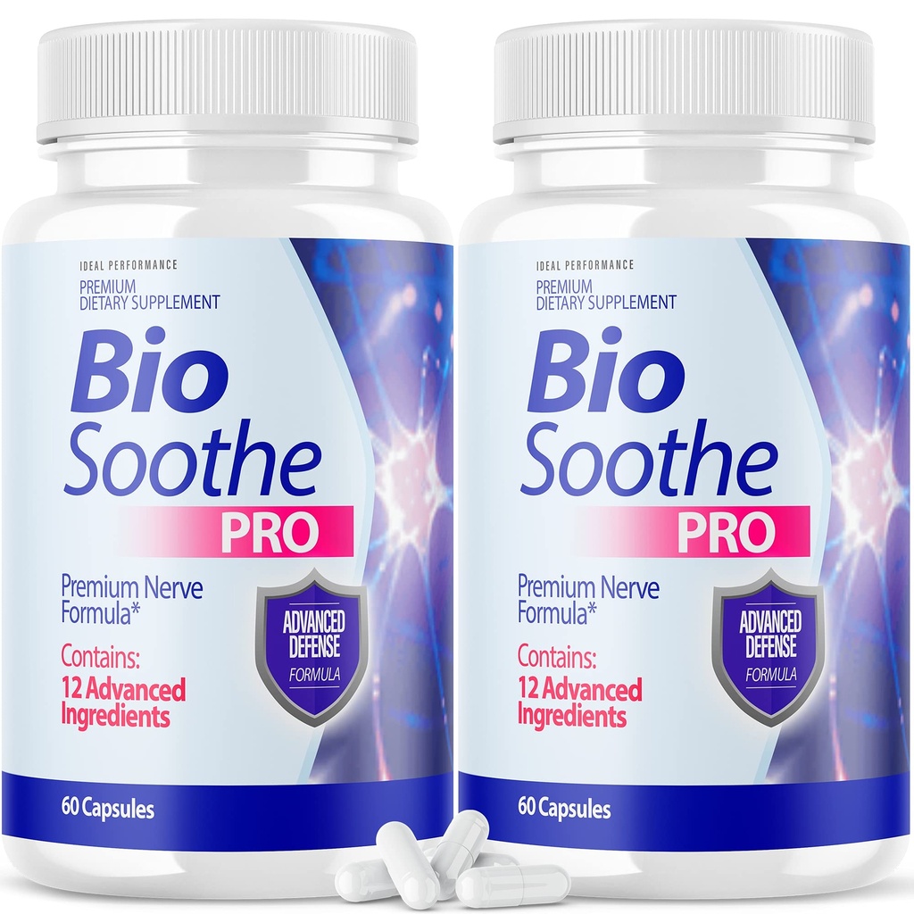IDEAL PERFORMANCE (2 Pack) Biosoothe Pro Neuropathy Treatment Capsule for nerve pain Repair Pillen Bio Soothe Premium Formula Supplement Alpha Fix Neeve (120 capsules)
