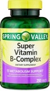 Convergentie Spring Valley Super Vitamine B-complex Tabletten Dieetsupplement, 250 CountMetabolisme Ondersteuning* Dieetsupplement