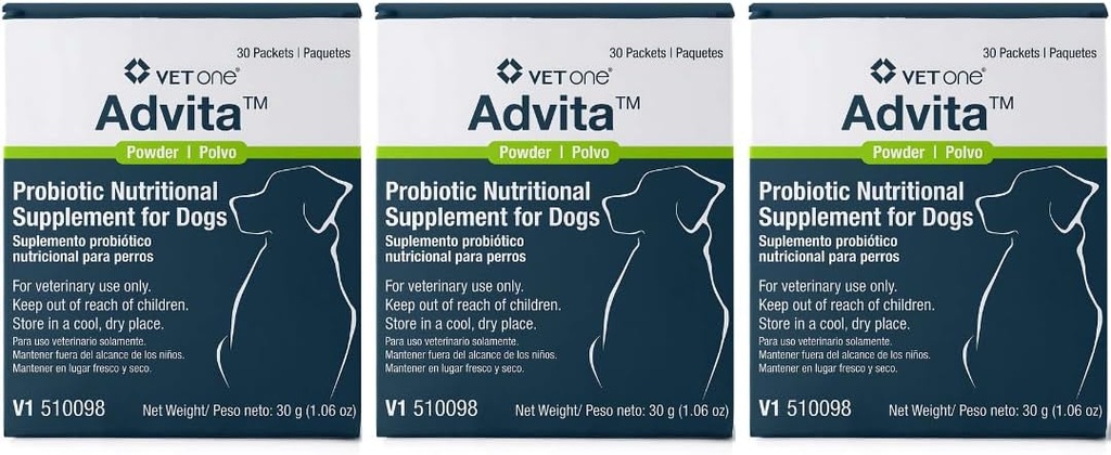 Vet One Advita Probiotic Nutritional Supplement voor honden (3 dozen, 90 verpakkingen)