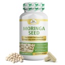 Biologische Veda Moringa Seed Capsules - 100% Pure Organic Moringa Oleifera Seed Powder & Moringa Oil Omega 3 & 6, The Miracle Tree Antioxidants, Vitamines - Energy & Focus Boost for Men & Women, 120 ct