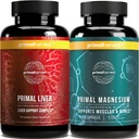 Magnesium Supplement en leversupplementen voor vrouwen en mannen door Primal Oogstbundel