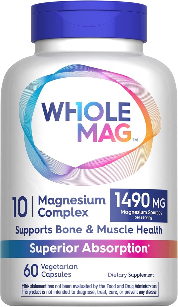 WholeMag Magnesium Supplement Complexe 60 Vegetarische Capsules 