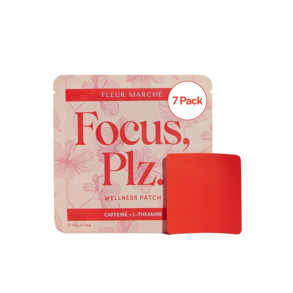 Fleur Marche Focus, Plz. Botanische Patch - Brain Boosting Focus Patch met Cafeïne, Lion's Mane en andere krachtige Nootropics - Zeer Bio available Wellness - 7 Patches
