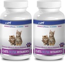 Vitaminen voor Katten Immune Systeem - Ultra Vitaminen voor Katten - Gezonde Mineralen en Vitaminen Formule - Kauwen - kat Calcium Supplement - 2 Flessen (180 Treats)