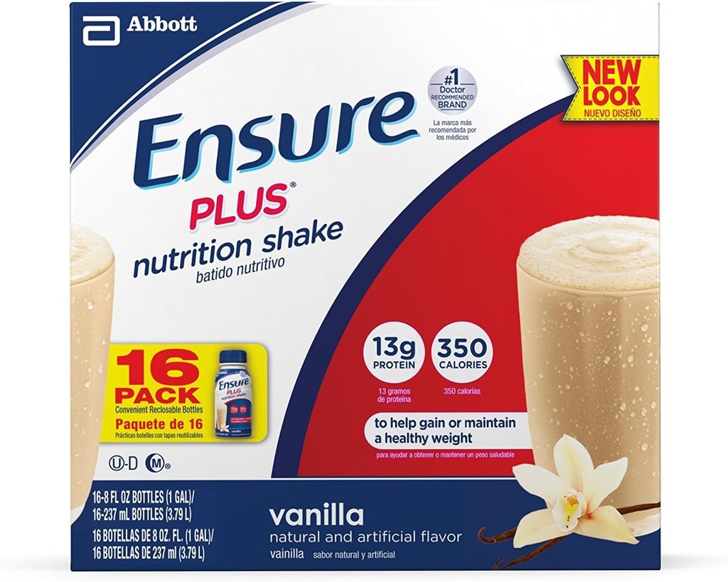 Zorg ervoor dat Plus Voeding Shake, Vanille, 8 ons, 16 telling