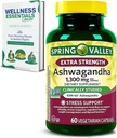 Extra Strength Ashwagandha 1300 mg, 60 Vegetarian Capsules - Stress & Cognitive Support - Holistic Wellbeing, Soy Free, Gluten Free & Lactose Free