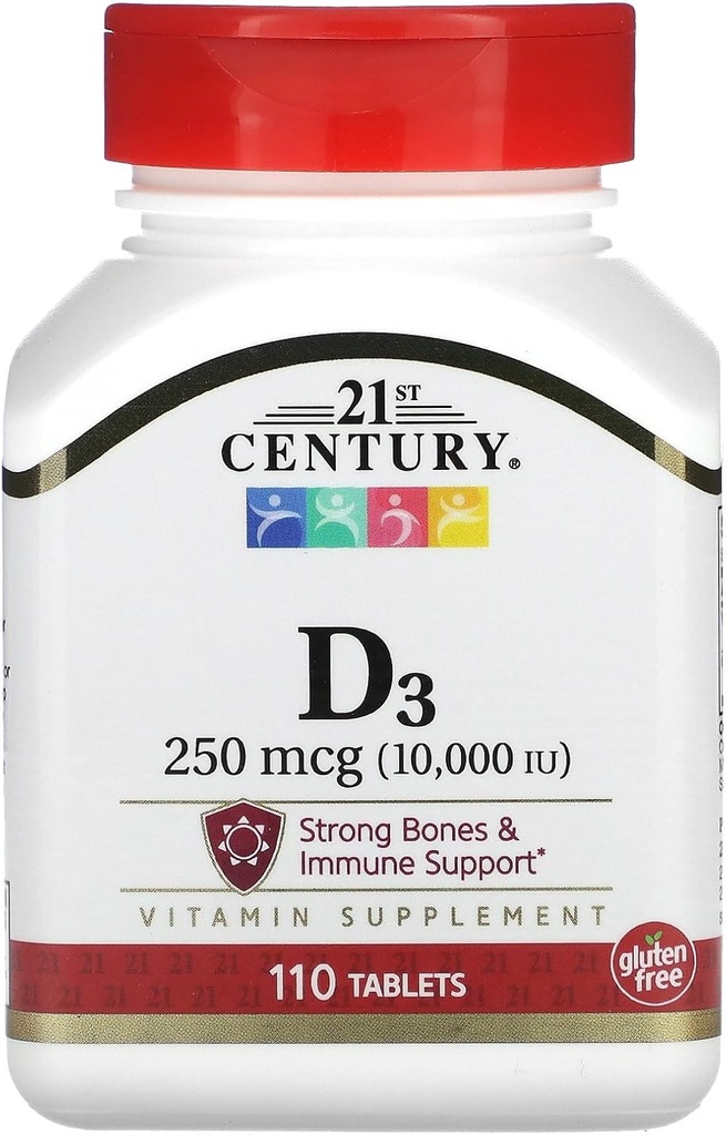 21e eeuw D3 10.000 Iu tabletten, 110 telling (27504)