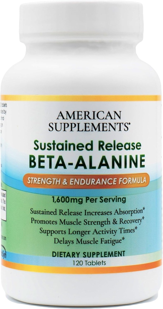 Aanhoudende afgifte Beta-Alanine-Strength & Endurance Formula-1,600 mg 120 Tablet