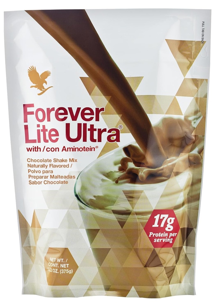 Forever Living - Lite Ultra Chocolate Proteine Shake Mix met Aminotein, Low Carb Drink voor Lean Muscle Mass, 13,2 oz