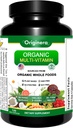 Organic Whole Foods Supplement, Multi-Vitamin: Immune, Brain & Heart Support | with Prebiotics and Postbiotics | Vegan Capsules for Men & Women. Gluten & Soy Free - 120 Plant-Sourced Capsules