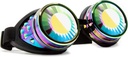 GloFX Polychrome Wormgat Caleidoscoop Goggles - Festival Rave kostuum Cosplay Prism EDM 3D Lassen Gotische Goggles
