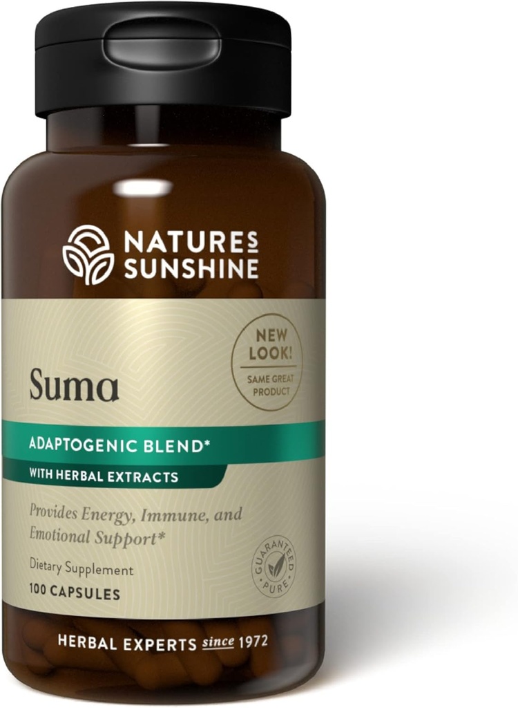 Nature's Sunshine Suma Combinatie, 100 Capsules Verhoogt de energie en ondersteunt het immuunsysteem met zes krachtige adaptogene kruiden