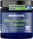 Basic Vigo Migrastil Neuropathy Relief Cream Extra sterkte voor voeten, benen en handen. Gemaakt in de VS. Veganistisch en wreed-vrij, niet-grijs, zacht, niet-brandend met koeleffect (4 oz.)