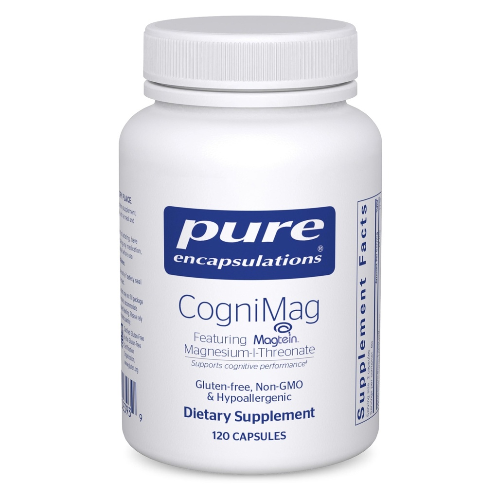 Pure Encapsulations CogniMag 120's - Magnesium-L-Threonate Supplement - Supports Brain Health & Memory* - Includes Magtein & Polyfenol Blend - 120 Capsules
