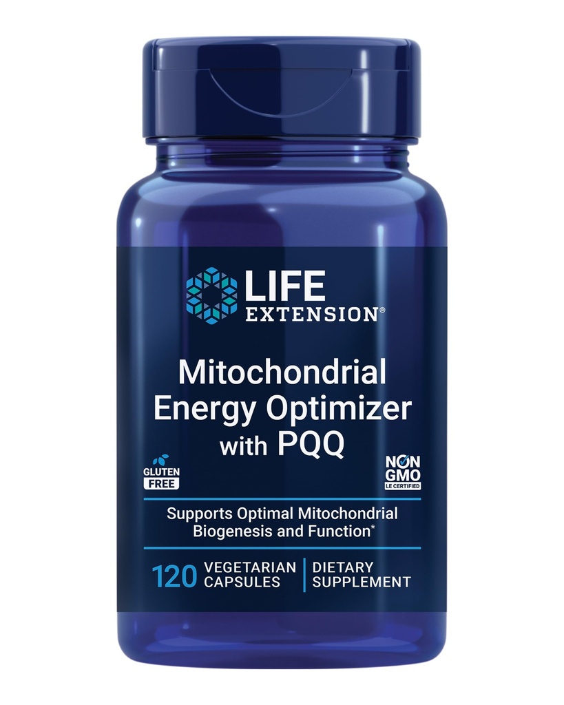 Life Extension Mitochondrial Energy Optimizer met PQQ - Energy Supplement voor gezonde Mitochondria - Met Taurine, Vitamine B, Pyrroloquinoline Quinone - Glutenvrije, Non-GMO - 120 Vegetarische Capsules