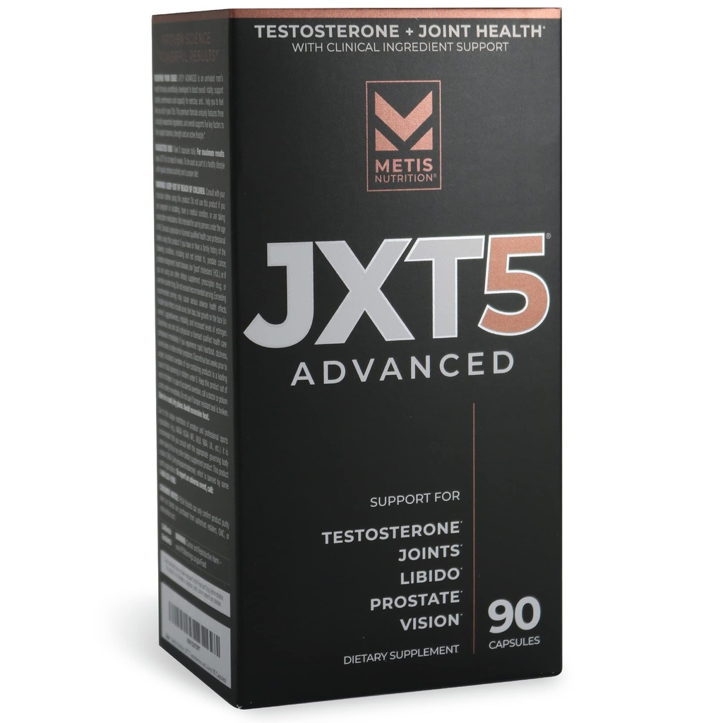 JXT5 Joint Health - 5-in-1 Mannengezondheidssupplement voor Libido, Prostaat, en Visie - Test Boost, gezamenlijke ondersteuning, en verbeteren energie (90 capsules)