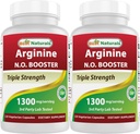 Best Naturals L-Arginine NO Booster Triple Strength 1300 mg Serving 120 Veg Capsules (120 Tellen (verpakking 2))