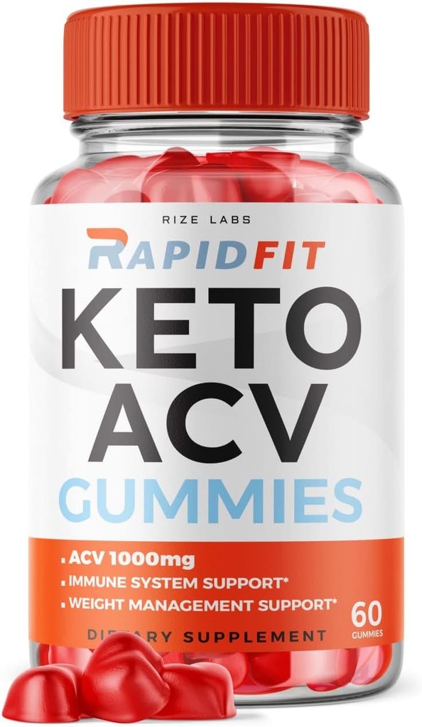 rize labs Rapid Fit Keto ACV Gummies voor geavanceerde gewichtsverlies met Apple Cider Vinegar supplement buik vet extra sterkte Gomita's (60 Gummies)