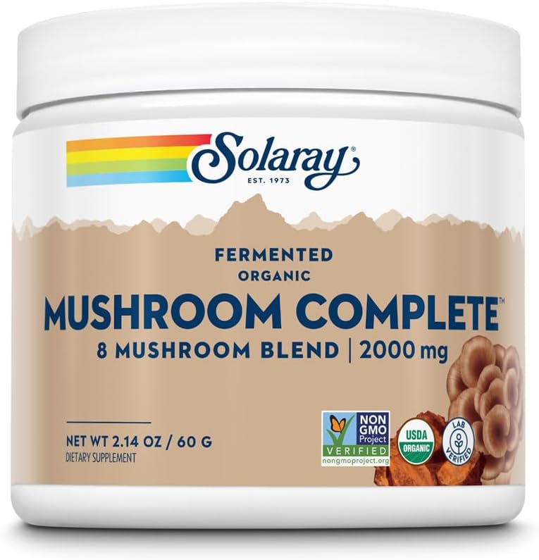 SOLARAY Gefermenteerde Biologische Paddestoelen Compleet, Poeder 