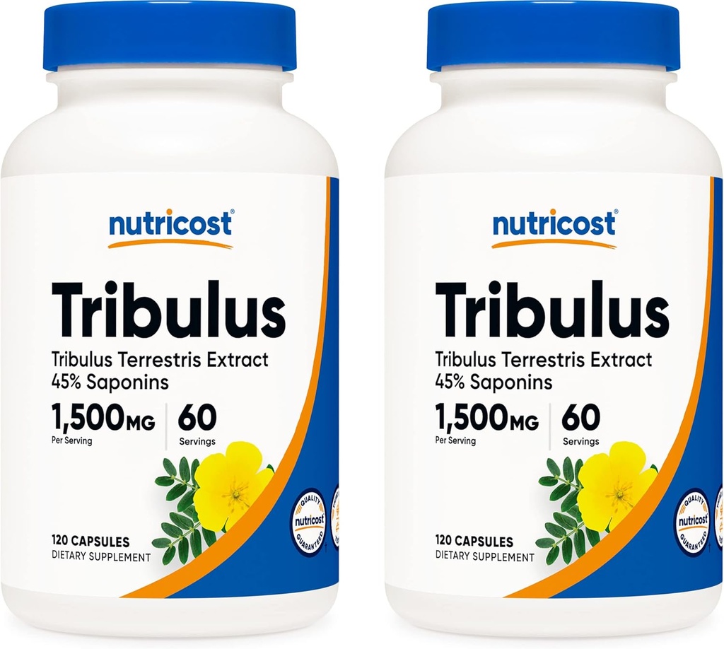 Nutricost Tribulus Terrestris Extract 750 mg, 120 capsules (2 flessen)