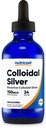 Nutricost Colloïdaal Zilver 4oz - Kobaltblauwe glazen flessen, Bio-Active Colloïdaal Zilver
