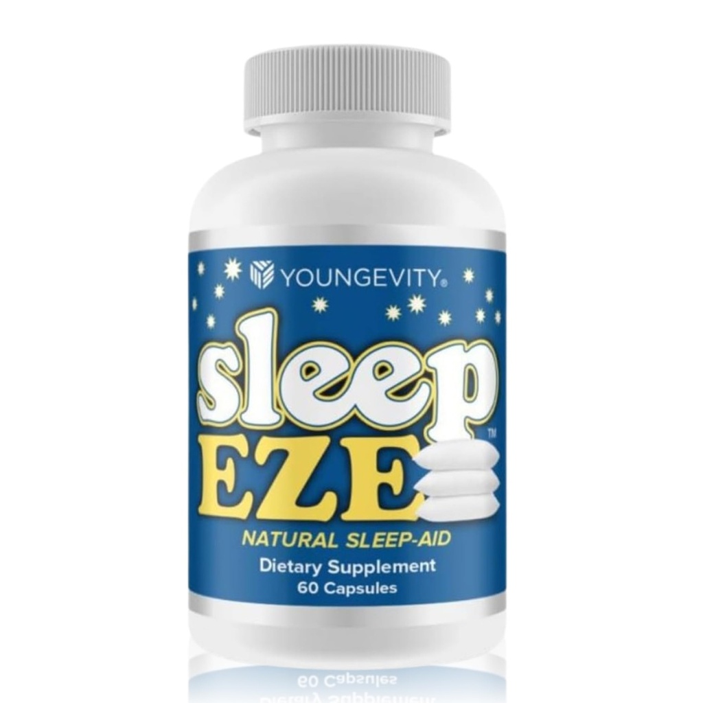 Youngevity Sleep Eze - Natuurlijke slaapondersteuning - Valeriaanwortel, Passiebloem, 5-HTP, Melatonine - Non-Habit vorming - Slaapondersteuning Supplement - (60 capsules)
