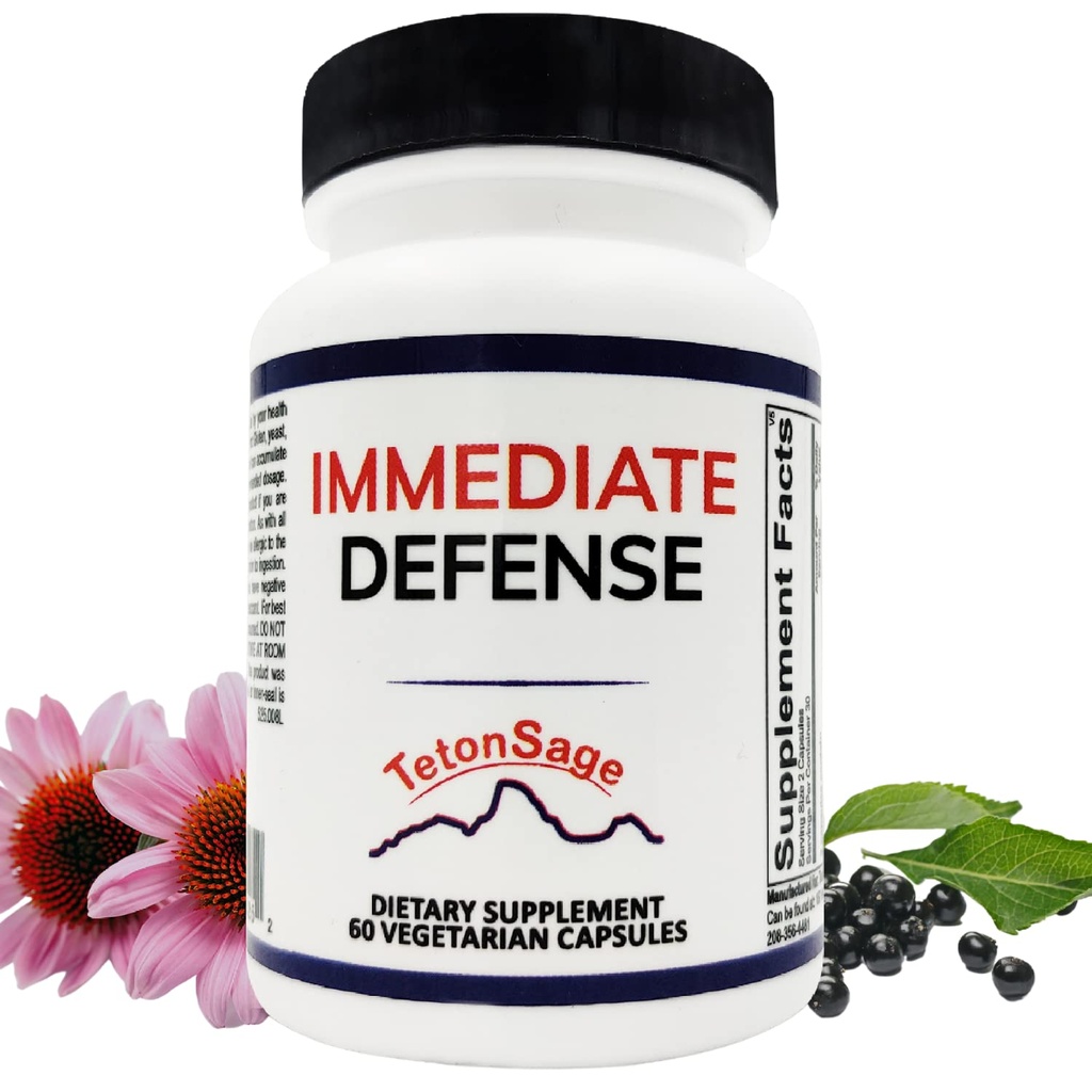 Immuunondersteuning onmiddellijk - zink, zwarte vlierbessen, echinacea, vitamine A & C met B12, 