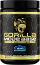 Gorilla Mind Base Pre workout - Verhoogt Nitric Oxide Intense Focus & Drive Endurance Power - L-Citrulline, L-tyrosine, Betaine, Alpha-GPC, Cafeïne, Huperzine A - 360 Gram (Blauwe Raspberry)