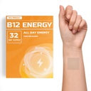 Veru Wellness B12 Energy Patch - Energie, Focus - B12, C, B6, IJzer, Guarana en Garcinia Cambogia - Extern Alleen gebruiken- 32 Tellen