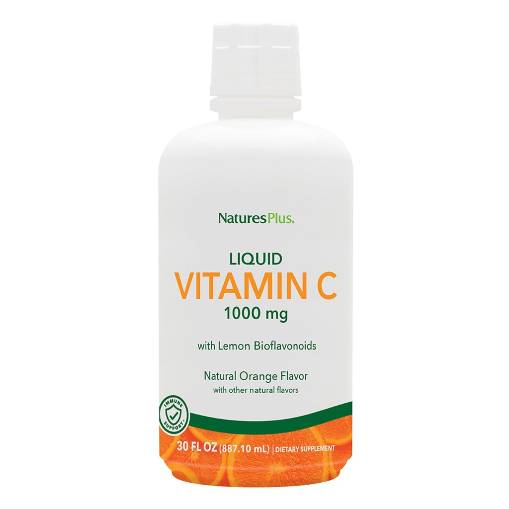 NaturesPlus Liquid Vitamin C - 1000 mg, 30 fl oz - met Citroen Bioflavonoïden - Vegetarisch, Glutenvrij - 30 porties