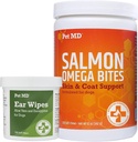 Huisdier MD oordoekjes en Zalm Omega Bites