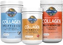 Tuin van het leven Collageen Bundle: Grass Fed Peptides Unflavored 14 Serves + Collageen Kurkuma Apple Cinnamon 20 Servers + Multi-Sourced Collages Unflavored Powder 12 Scops, Hair, Skin, Nails Joints