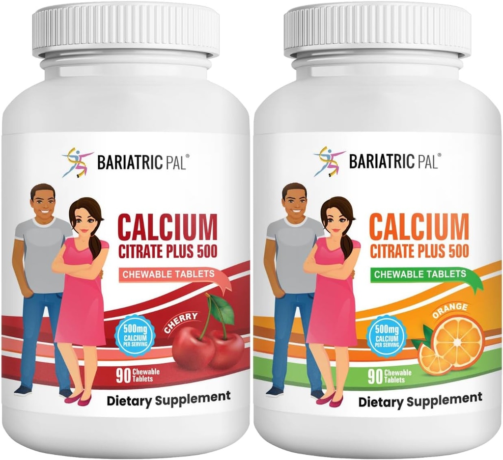 BariatricPal Calcium citraat 500mg kauwtabletten - 2-Smaak Variety Pack