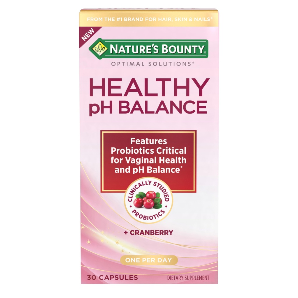Nature's Bounty Probiotica voor vrouwen, Vaginale Probiotica voor een gezonde pH-balans, 2 miljard CFU, Klinisch bestudeerde strepen, Optimale oplossingen pH-balans pillen, 30 Vegetarische Capsules