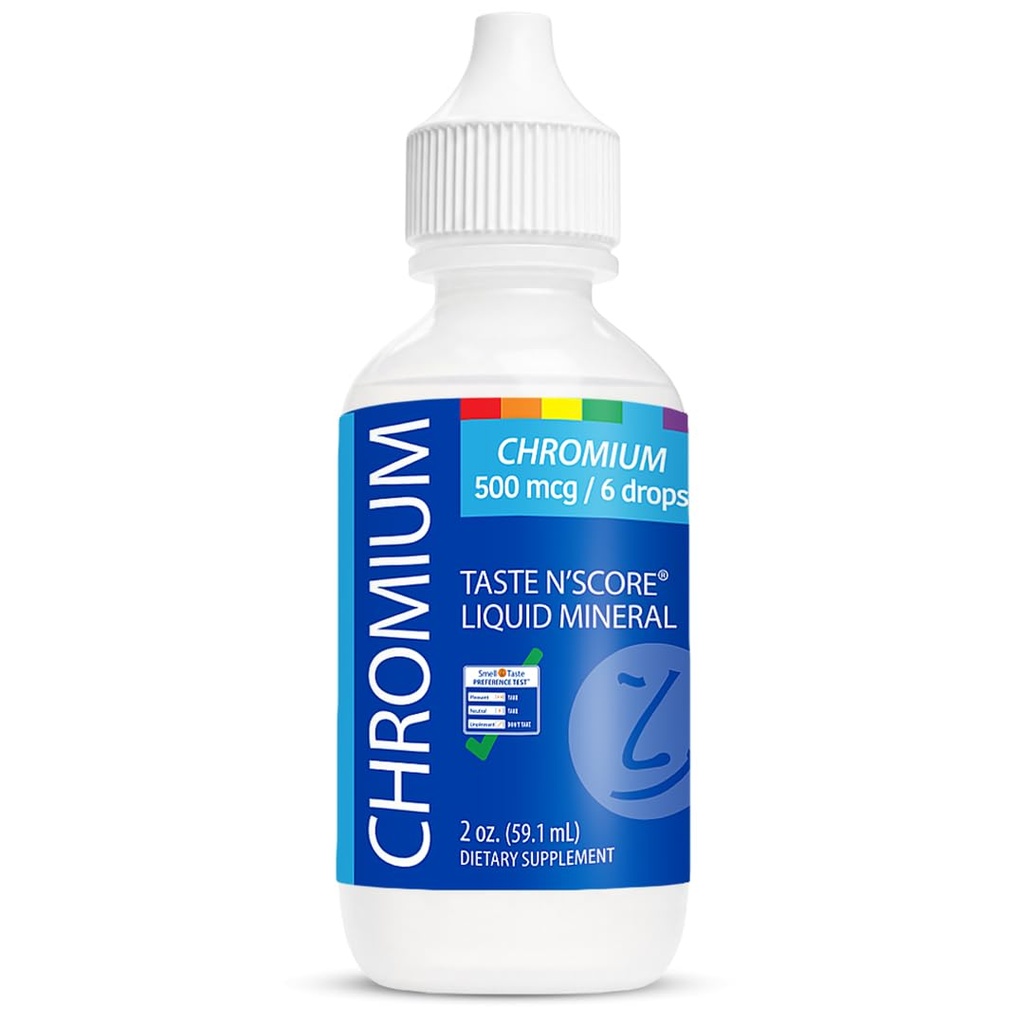 Proef N' Score Chroom Liquid Ionic Mineral Supplement; 100% zuiver; 500 mcg; 118 porties